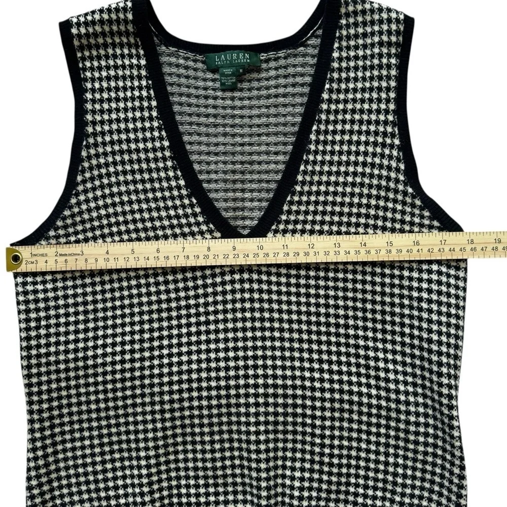 Polo Ralph Lauren‎ Lambswool Sleeveless Sweater Vest Fall Navy Plaid M